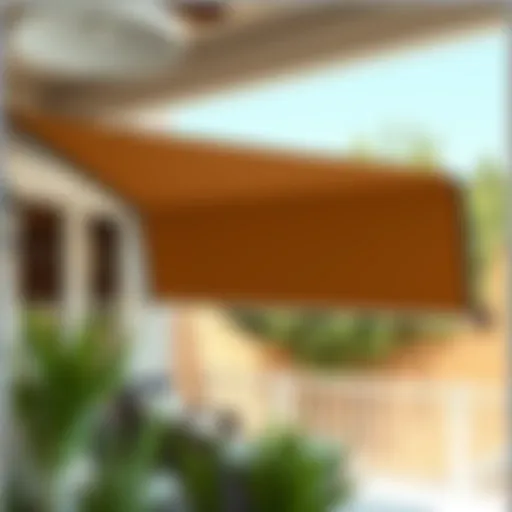 Elegant retractable porch shade