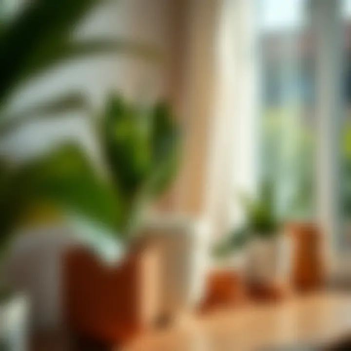 Indoor Decor with Nursery Pots Stylish interior featuring 12-inch nursery pots as decor elements