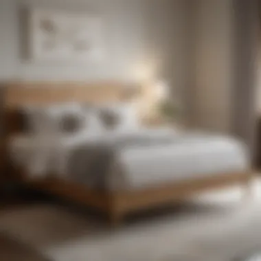 Elegance in Design: Queen Bed Frame with Slats Elegant queen bed frame showcasing slats and mattress support