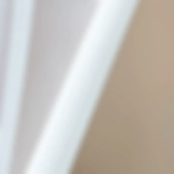 Close-up of the delicate texture of sheer cotton fabric