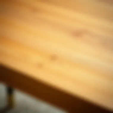 Detailed view of materials used in Sears dining room furniture