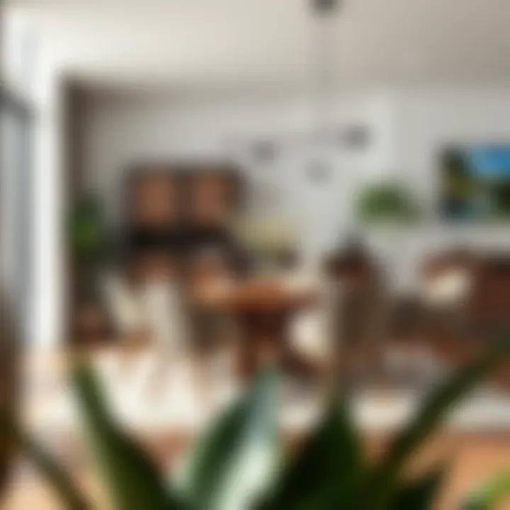 Stylish arrangement of Sears dining room set in contemporary space