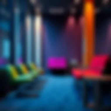 Ergonomically designed small waiting room seating with vibrant colors