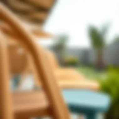 Close-up of eco-friendly materials used for stackable chairs