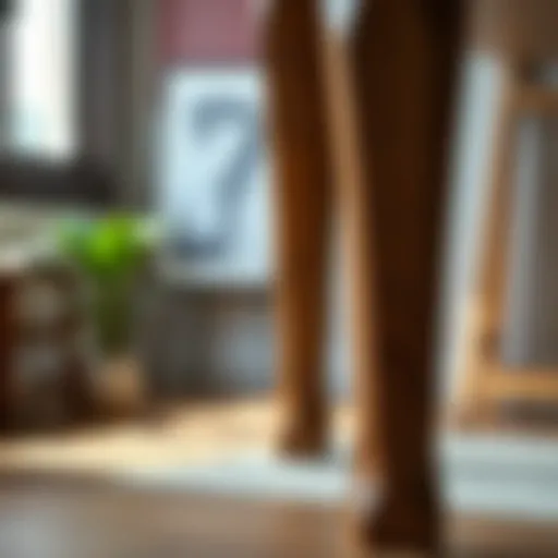 Craftsmanship in wood table leg design