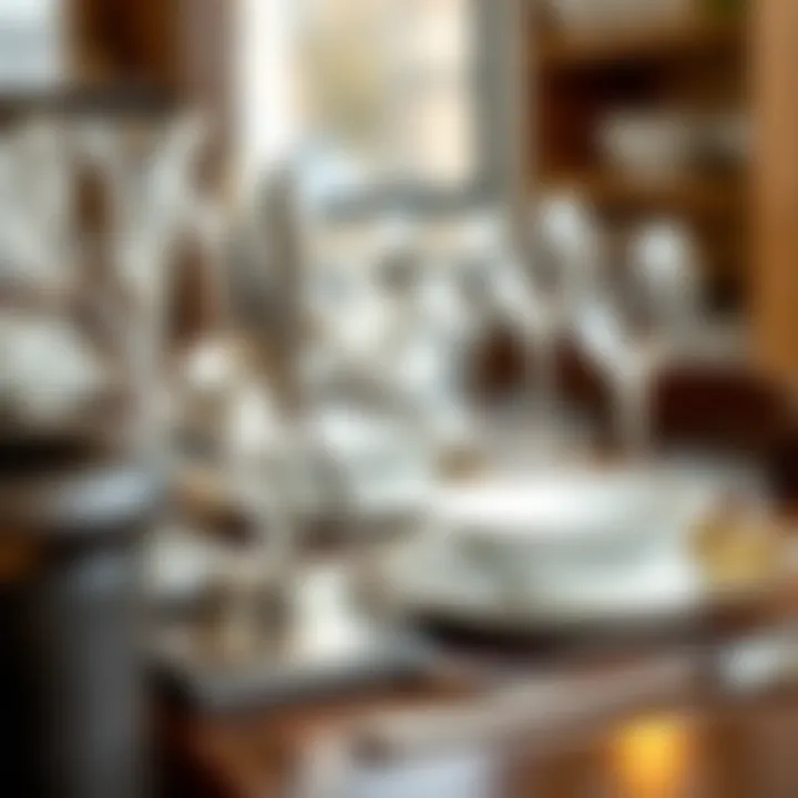 Artistic Display of 18/8 Flatware and Dinnerware Artistic arrangement of 18/8 stainless flatware and dinnerware