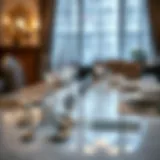 Elegant set of 18/8 stainless flatware on a dining table