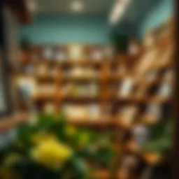 A beautifully arranged collection of various picture frames in a cozy local store.