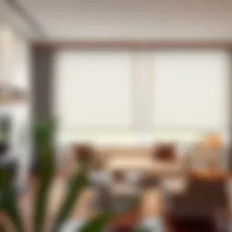 Elegant 72 x 60 blinds in a modern living room setting