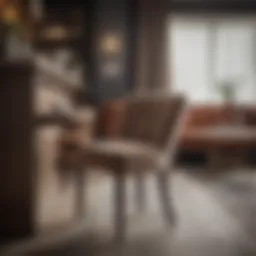 Elegant fabric pub chair in a trendy bar setting