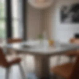 Elegant high table showcasing modern design elements