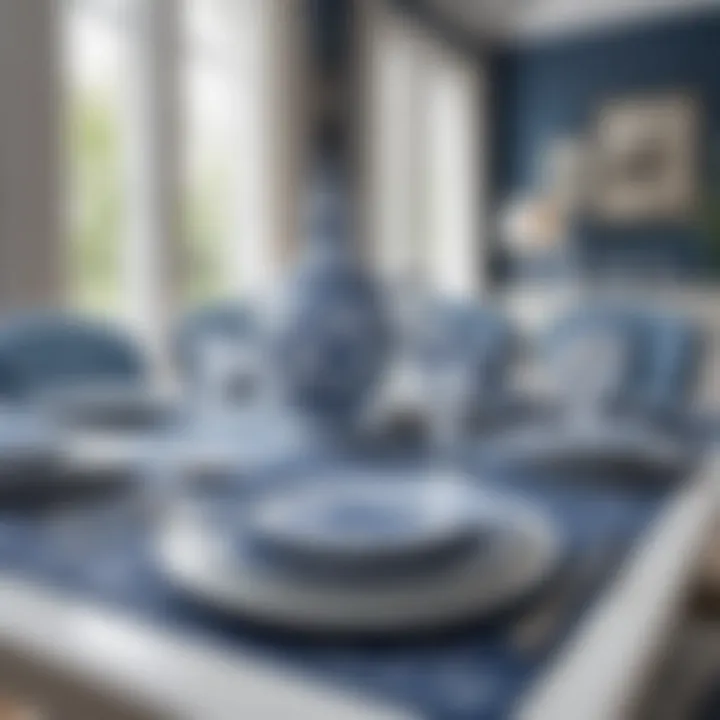 Color psychology and blue and white motifs in interior design