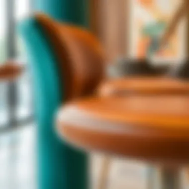 Materials That Define Elegance Close-up of premium materials used in bar stool construction