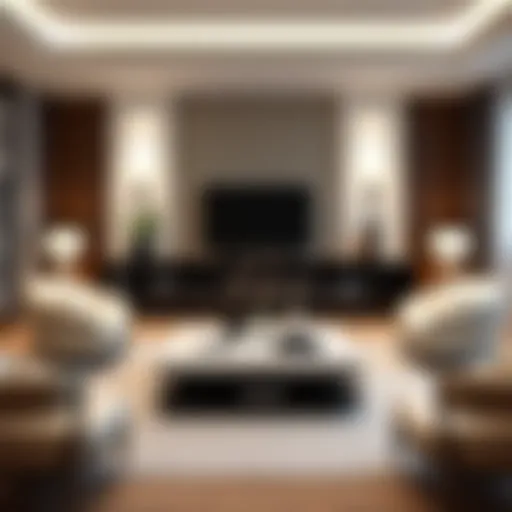 Sophisticated White Coffee Table Set Sophisticated white coffee table set in a modern living room