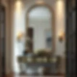 Elegant wall mirror enhancing a hall's ambiance