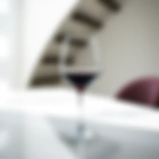 Elegant single wine glass featuring a modern design