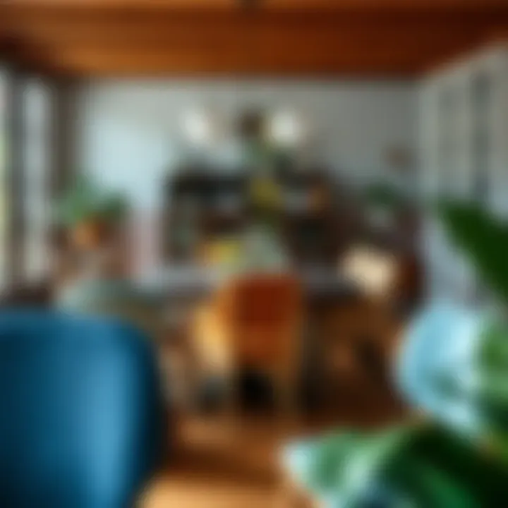 Inviting Dining Space with Eclectic Chairs An inviting dining space decorated with a mix of used and vintage chairs.