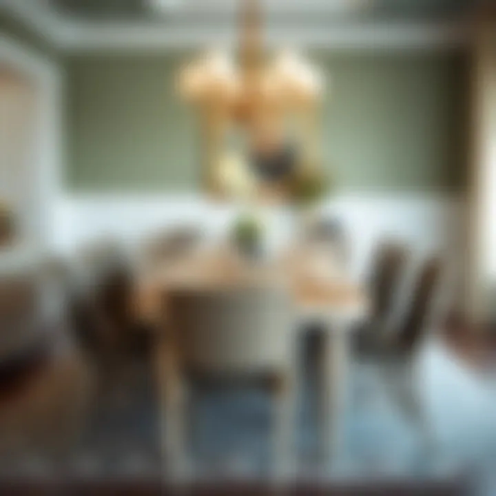 Elegant Dining Table with Used Chairs A beautifully set dining table featuring pre-owned chairs that complement the decor.