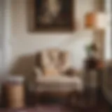 Elegant vintage chair in a cozy living room setting