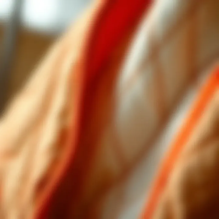 Close-up of the insulation material used in a cooler bag