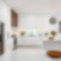Stylish off-white kitchen with sleek cabinetry