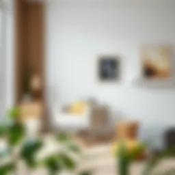 Elegant off white rocking chair in a modern living room setting