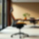 A contemporary office chair designed with ergonomic principles