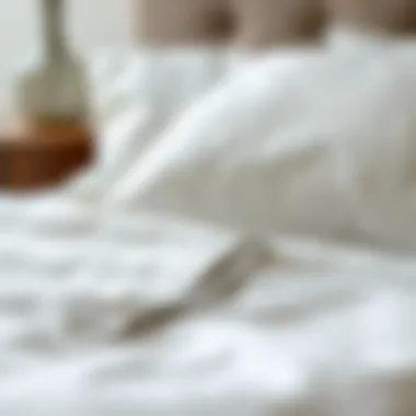 Close-up of zipper functionality on bed sheets demonstrating ease of use