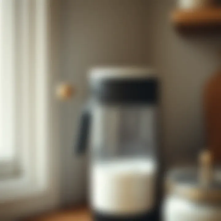 Close-up of flour dispenser showcasing its functionality
