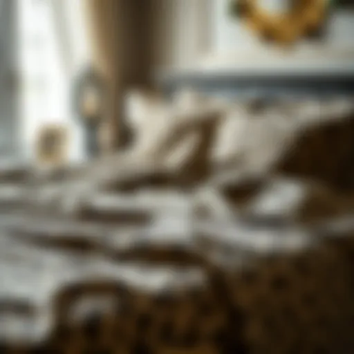 Luxurious Leopard Print Queen Size Sheets Styled Luxurious leopard print queen size sheets elegantly styled on a bed