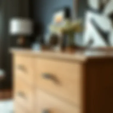 Close-up of high-quality materials used in dressers