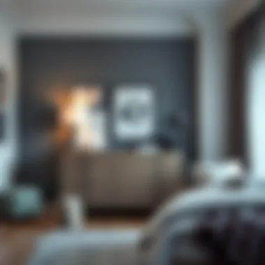 Tarva five drawer dresser in a contemporary bedroom setting.