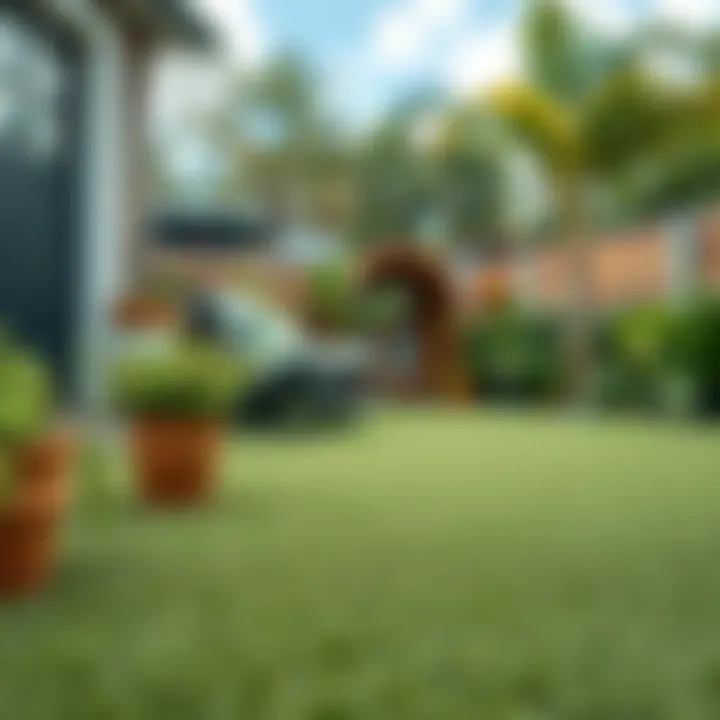 Eco-friendly plastic carpeting in a garden setting