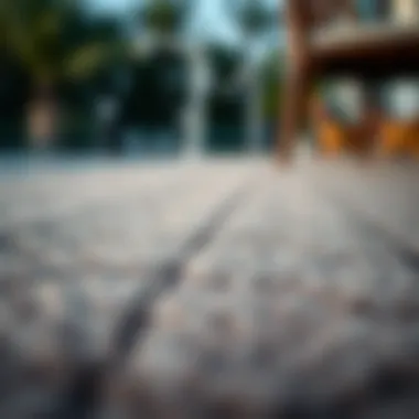 Close-up of textured plastic carpet material