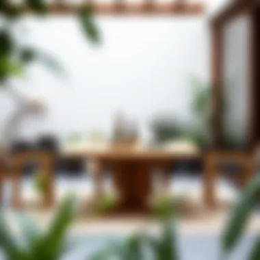 Square patio table made from eco-friendly materials