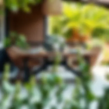 Beautifully arranged square patio table for outdoor dining