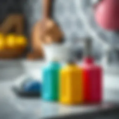 Colorful silicone soap dispenser for playful kitchens