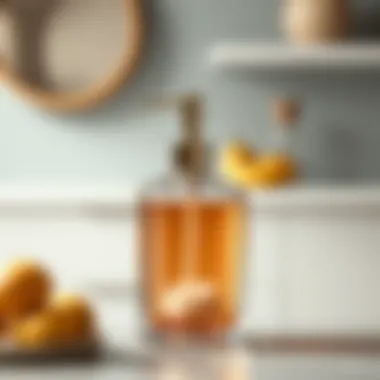 Elegant glass soap dispenser with minimalistic design