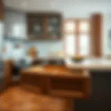 Sleek wooden drawer organizer in a modern kitchen setting