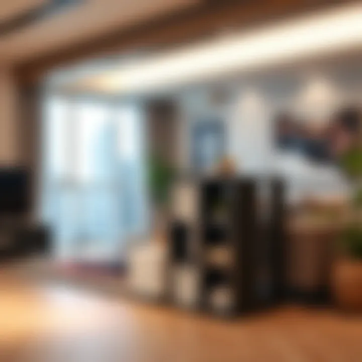 Modern Living Room Storage Solution Elegant 11 inch 8 cube organizer in a modern living room setting