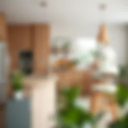 Elegant adjustable bar stool in a modern kitchen setting