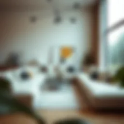 Luxurious beige sectional sofa in a modern living room