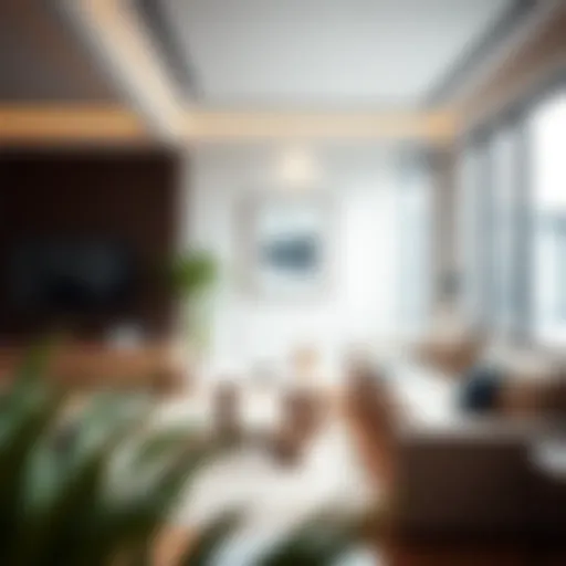 Elegant convertible side table in a modern living room setting