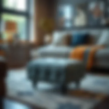 Customizable Mini Ottoman with Unique Upholstery Customizable mini ottoman with unique upholstery