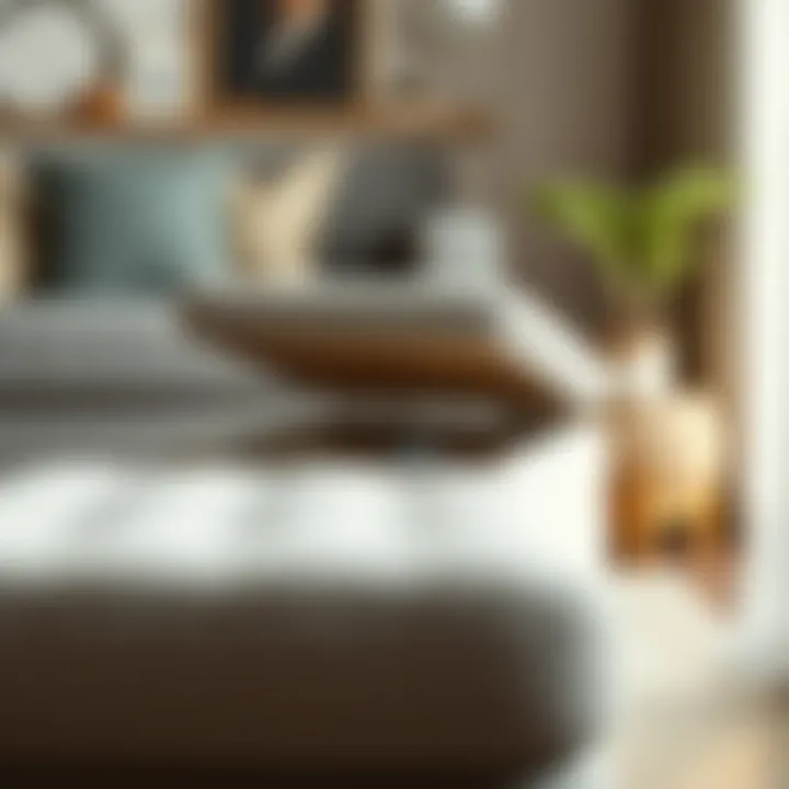 Hidden Storage Feature of Mini Ottoman Mini ottoman showcasing hidden storage feature