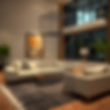 Innovative Wire Cube Arrangement Innovative arrangement of wire cubes in a modern living space