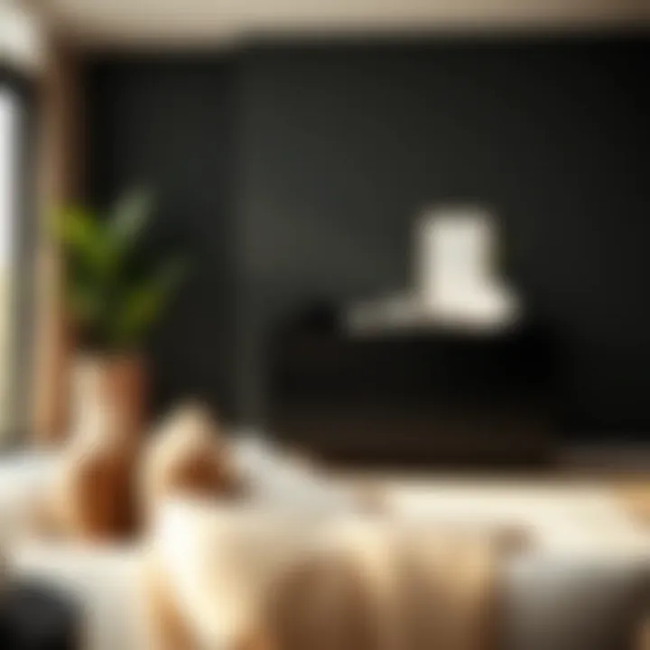 Stylish Black Dresser in Minimalist Interior Stylish black dresser enhancing minimalist interior decor