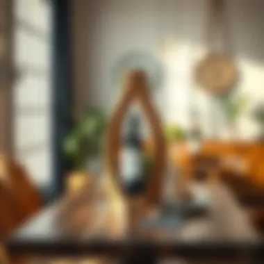 Rustic wooden wine holder enhancing a cozy dining space