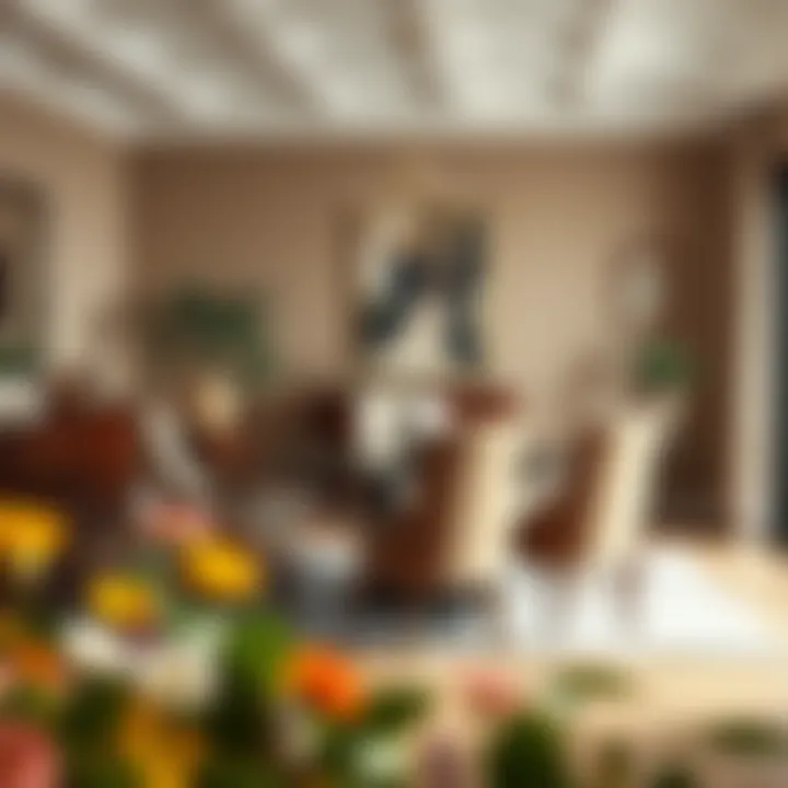 Stylishly arranged dining room featuring exquisite chairs and decor