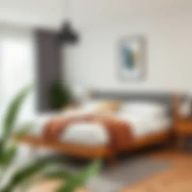The versatility of the bed frame displayed in a guest room setup, emphasizing comfort and functionality.